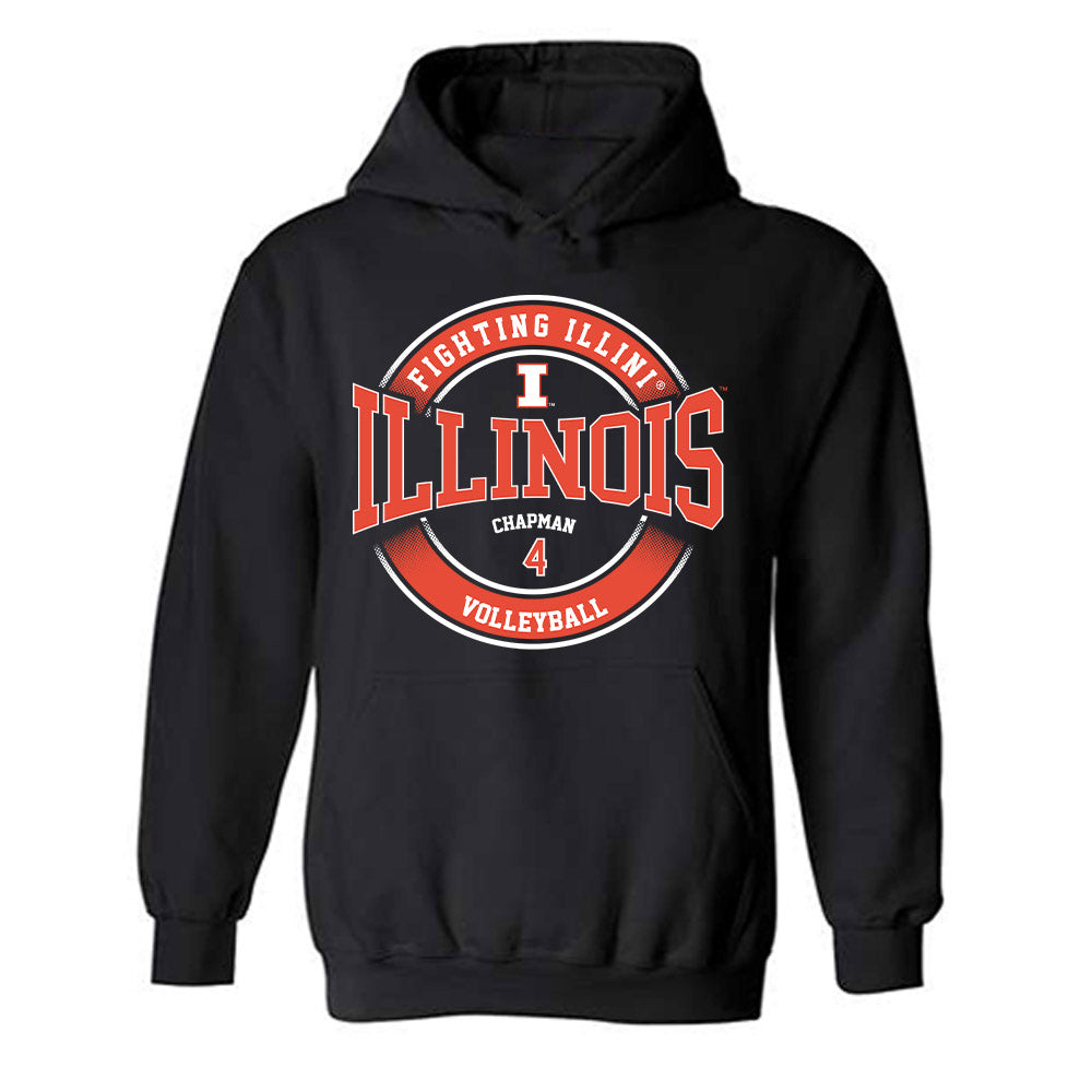Illinois - NCAA Women's Volleyball : Paityn Chapman - Classic Fashion Shersey Hooded Sweatshirt-0