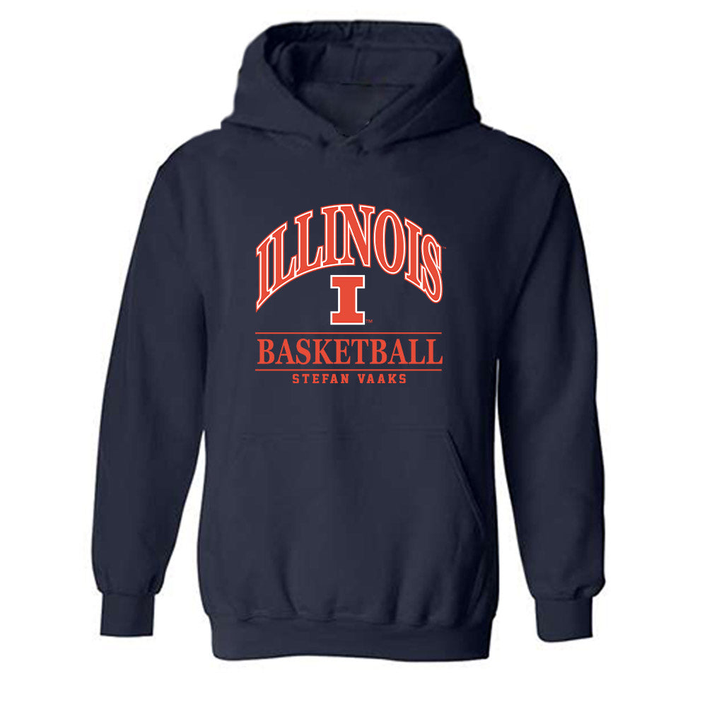 Illinois - NCAA Men's Basketball : Stefan Vaaks - Classic Fashion Shersey Hooded Sweatshirt-0