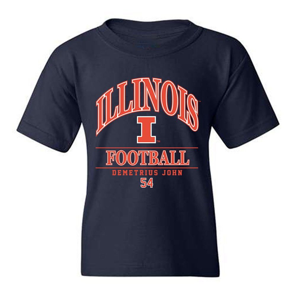 Illinois - NCAA Football : Demetrius John - Classic Fashion Shersey Youth T-Shirt-0