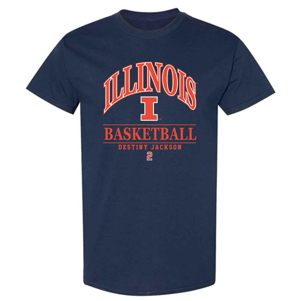 Illinois - NCAA Women's Basketball : Destiny Jackson - Classic Fashion Shersey T-Shirt-0