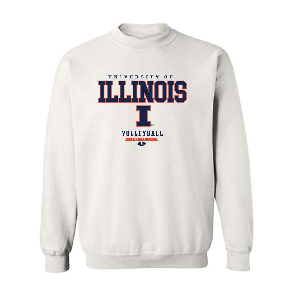 Illinois - NCAA Women's Volleyball : Madi Miles - Classic Fashion Shersey Crewneck Sweatshirt-0