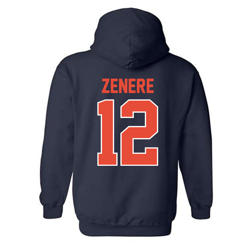Illinois - NCAA Women's Basketball : Mia Zenere - Sports Shersey Hooded Sweatshirt-1