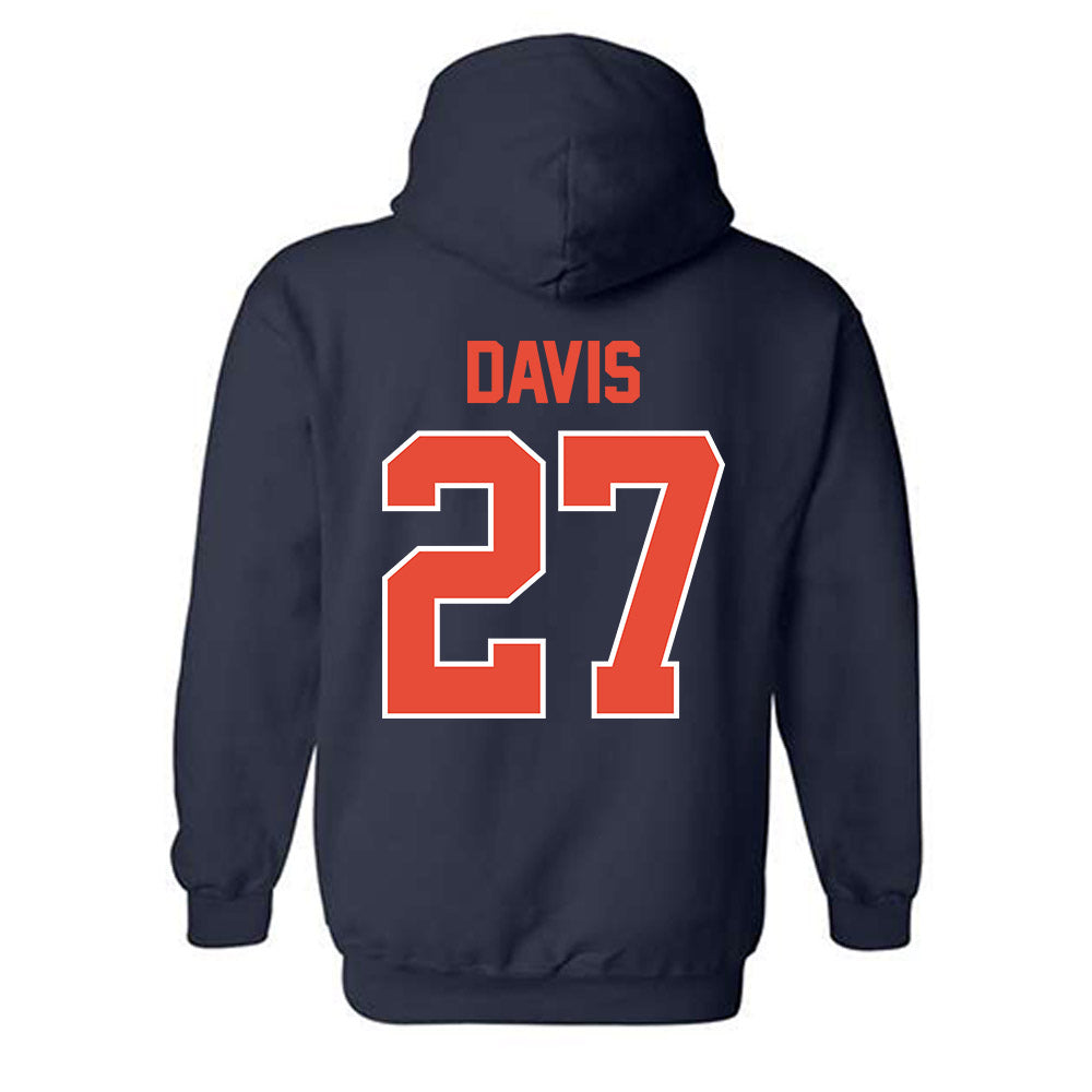 Illinois - NCAA Men's Basketball : Landon Davis - Sports Shersey Hooded Sweatshirt-1