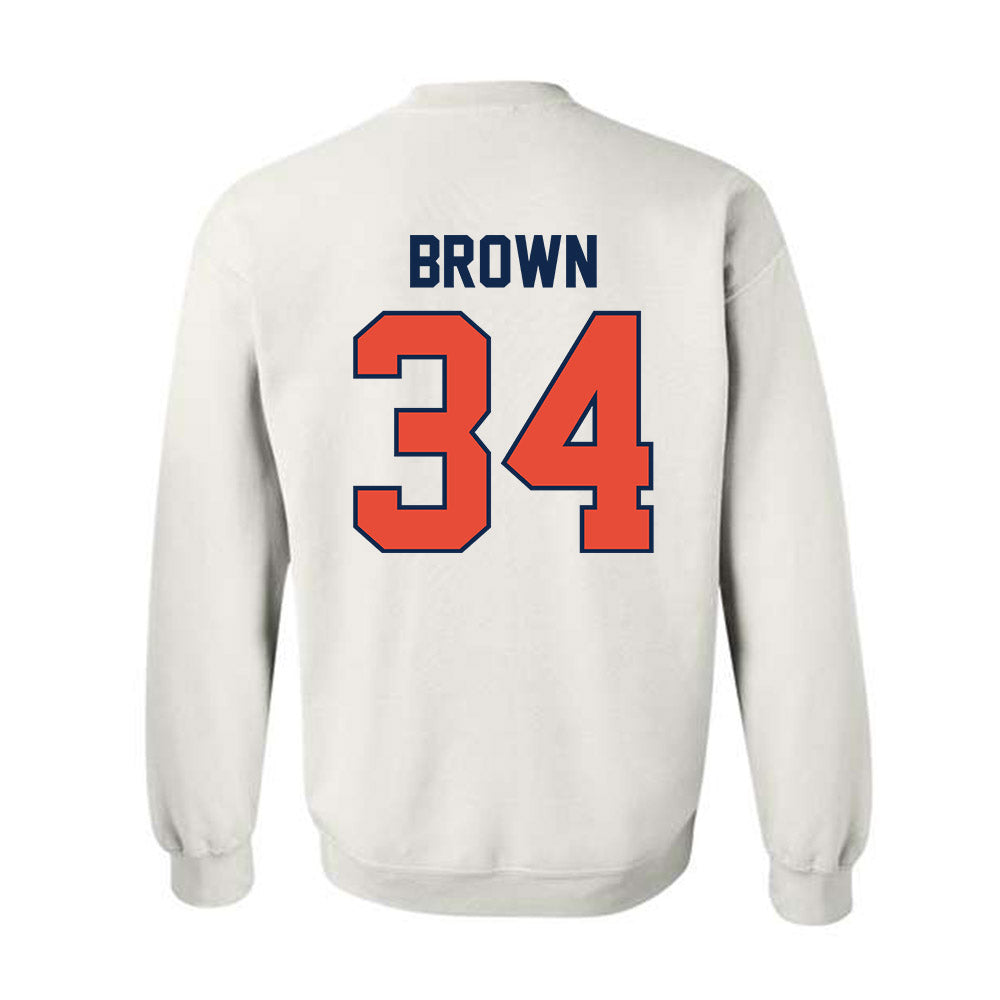 Illinois - NCAA Men's Basketball : Ethan Brown - Sports Shersey Crewneck Sweatshirt-1