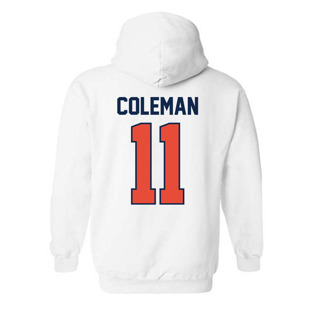 Illinois - NCAA Men's Basketball : Quentin Coleman - Sports Shersey Hooded Sweatshirt-1