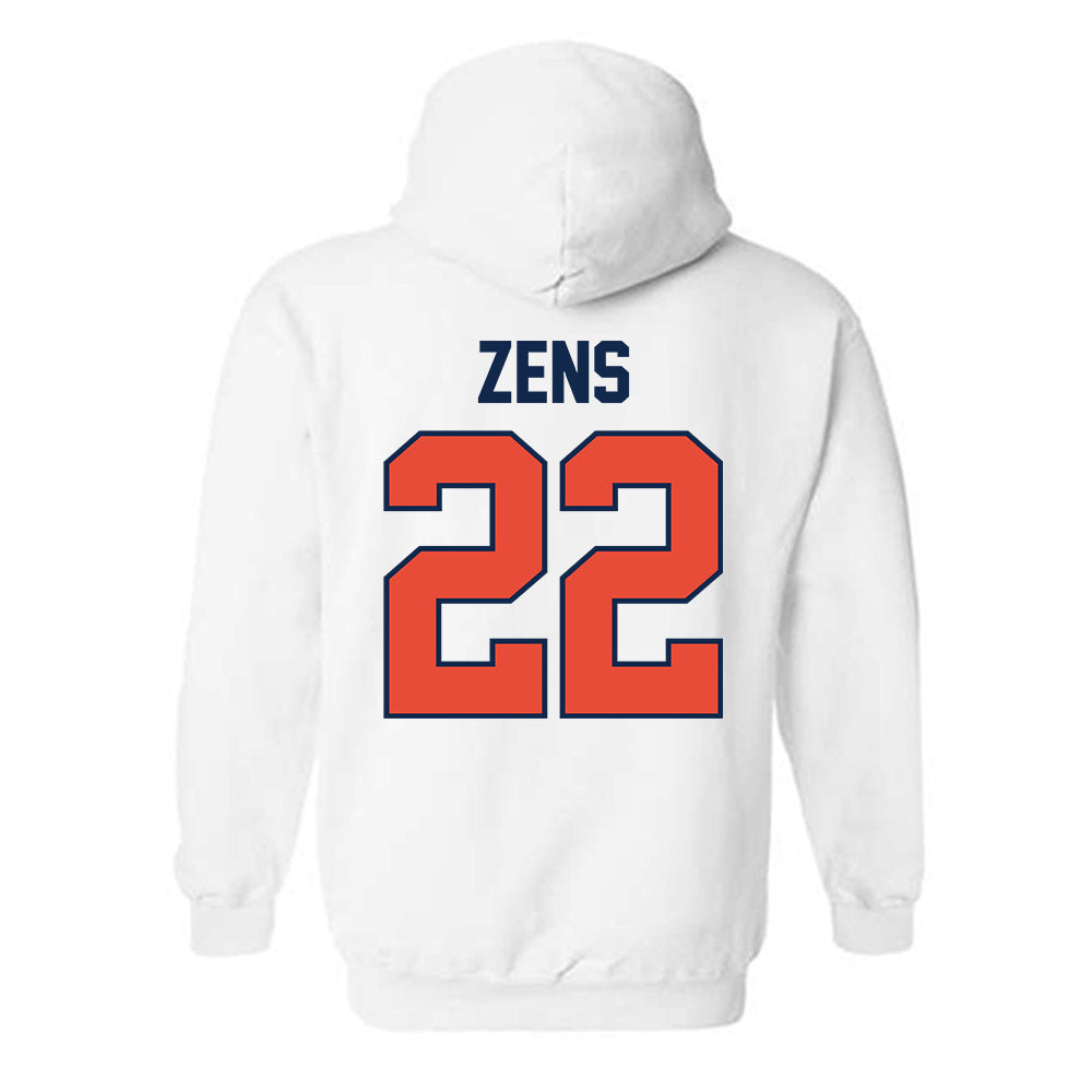 Illinois - NCAA Men's Basketball : Zavier Zens - Sports Shersey Hooded Sweatshirt-1