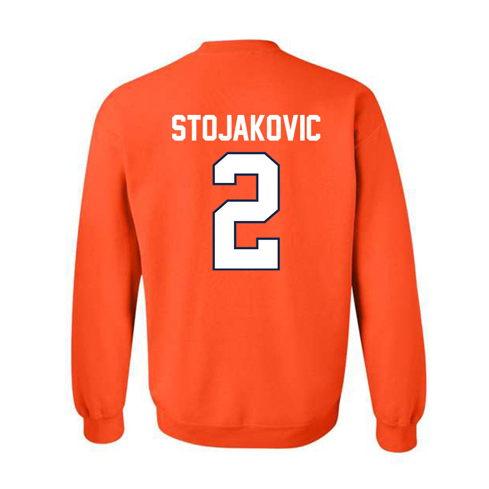 Illinois - NCAA Men's Basketball : Andrej Stojakovic - Sports Shersey Crewneck Sweatshirt-1