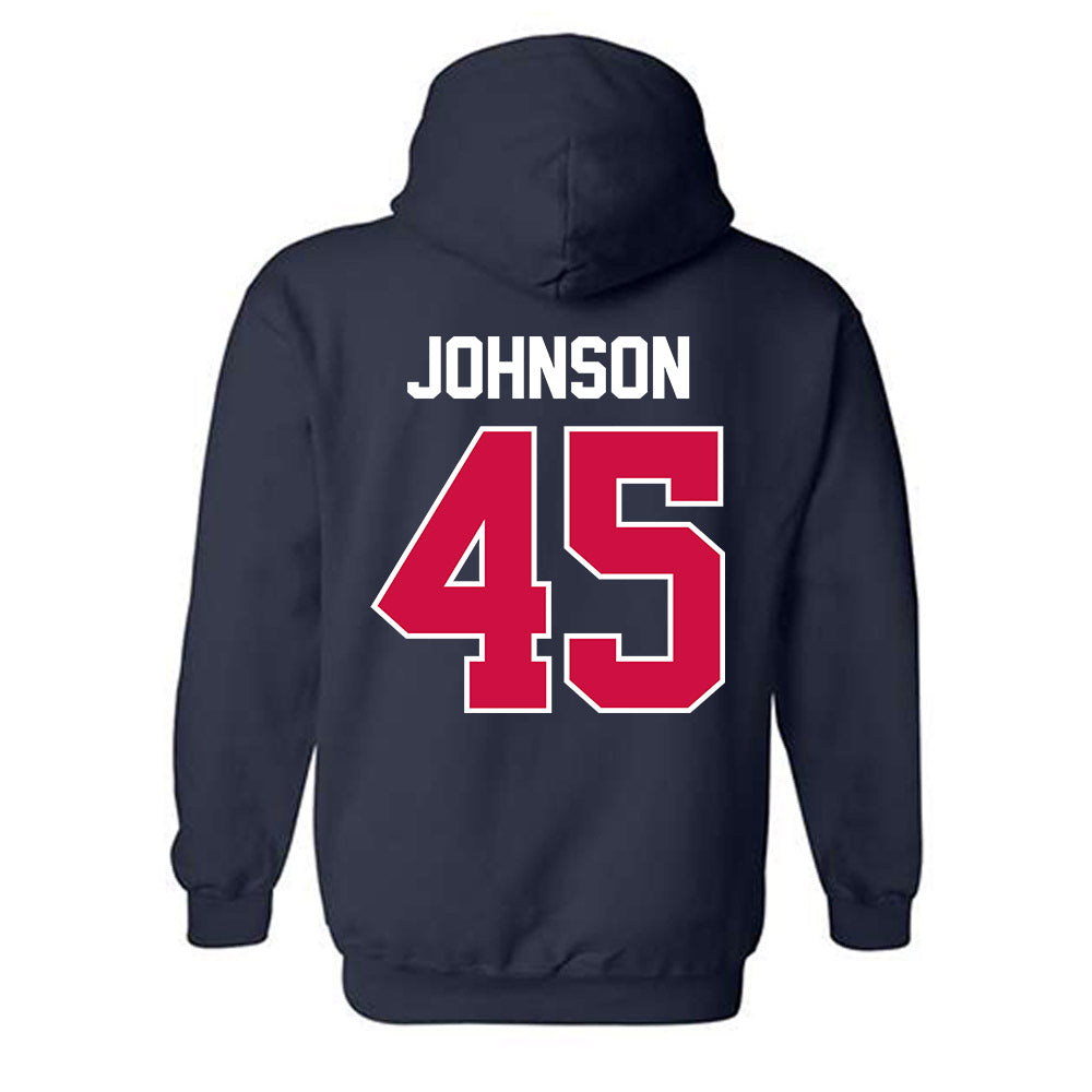 Arizona - NCAA Football : Victory Johnson - Classic Shersey Hooded Sweatshirt-1
