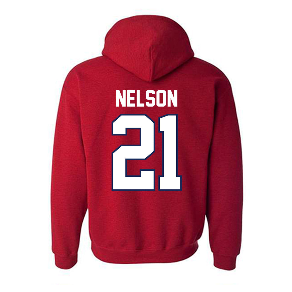 Arizona - NCAA Men's Basketball : Evan Nelson - Sports Shersey Hooded Sweatshirt-1