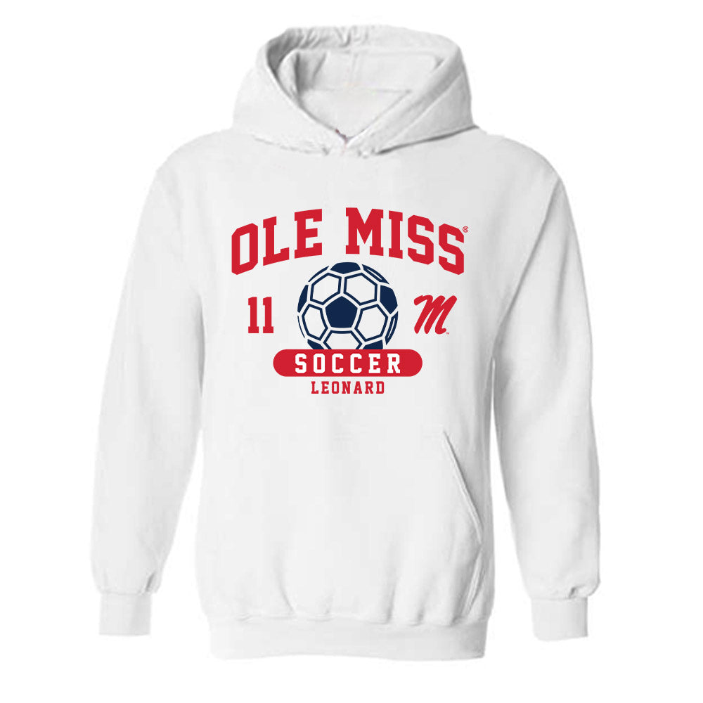 Ole Miss - NCAA Women's Soccer : Bella Leonard - Classic Fashion Shersey Hooded Sweatshirt-0