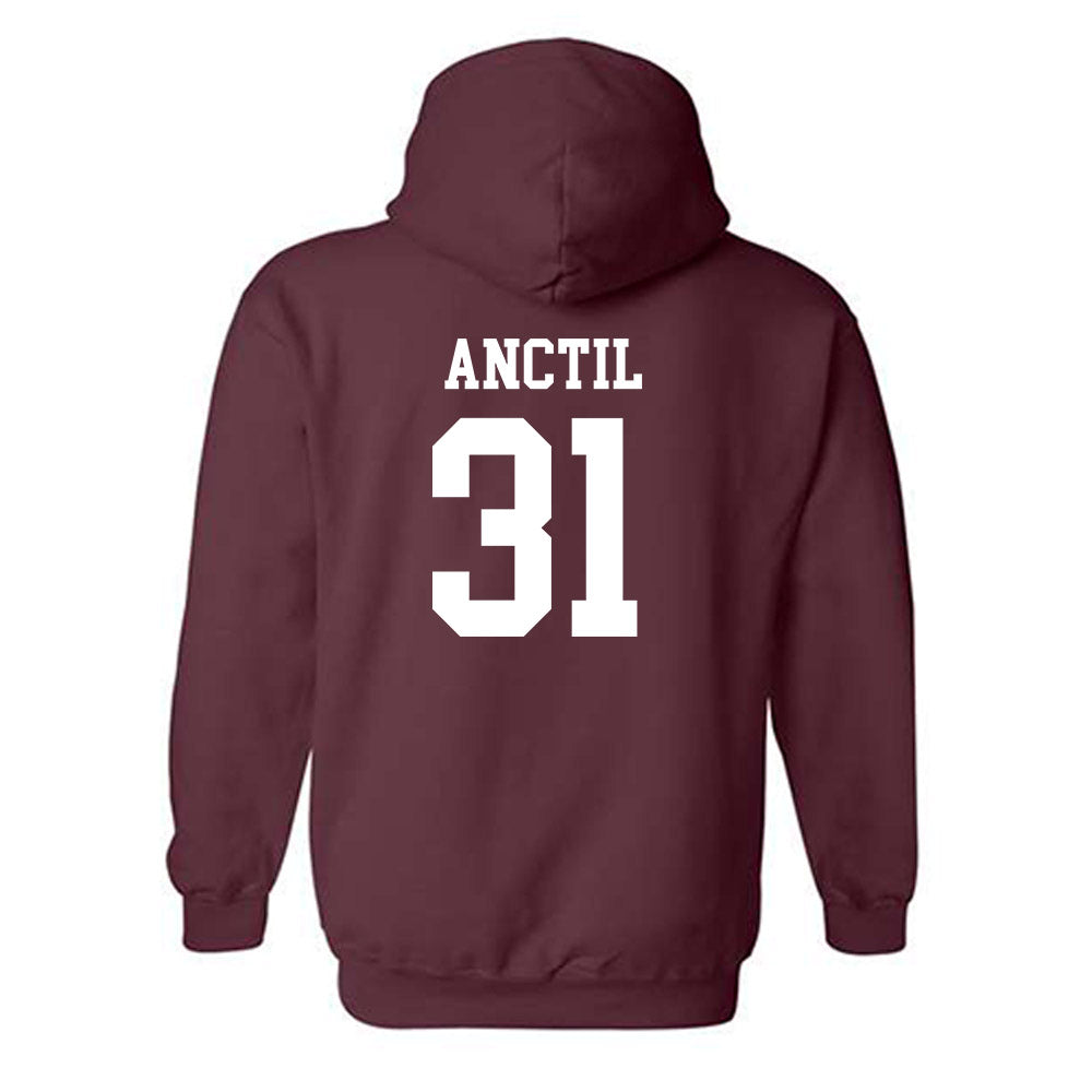 Texas State - NCAA Baseball : Justin Anctil - Classic Shersey Hooded Sweatshirt-1