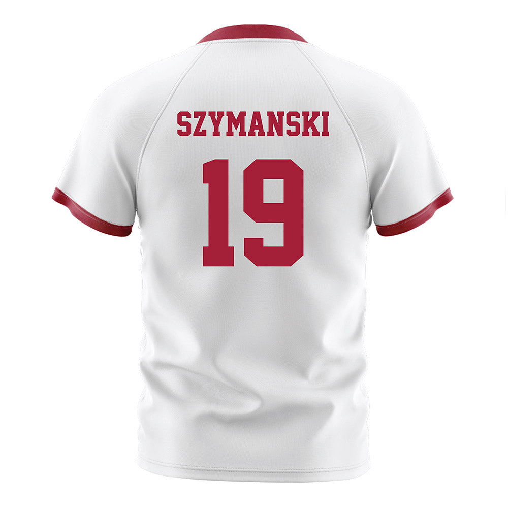 Arkansas - NCAA Women's Soccer : Paige Szymanski - White Soccer Jersey-1