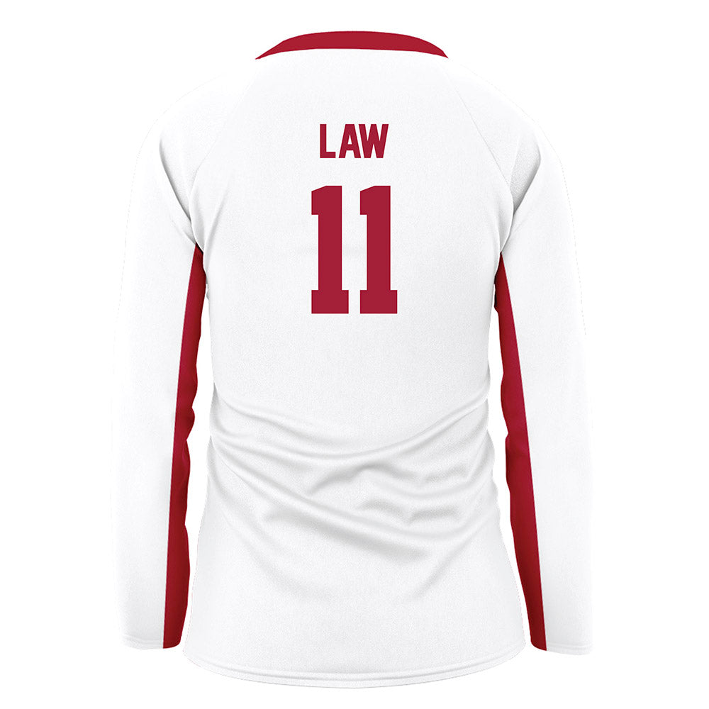 Arkansas - NCAA Women's Volleyball : Elsie Law - White Volleyball Jersey-1
