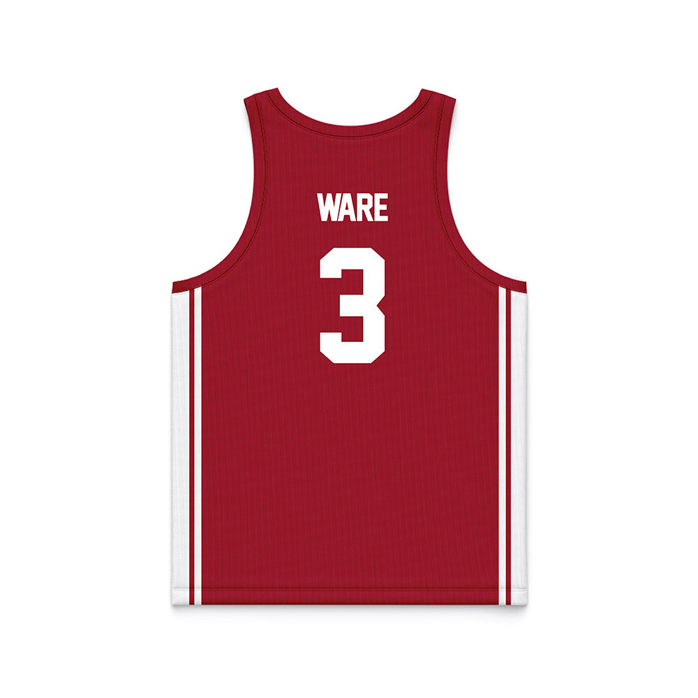 Arkansas - NCAA Women's Basketball : Harmonie Ware - Red Basketball Jersey-1