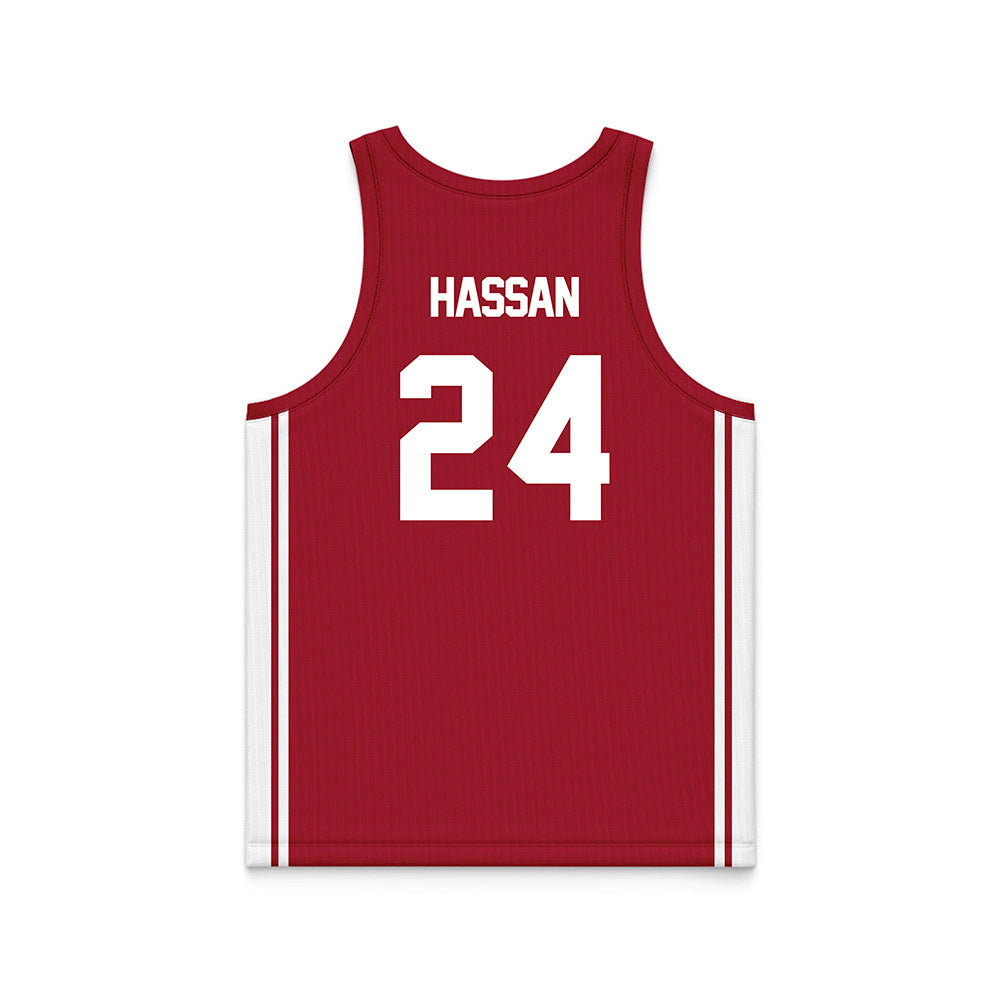 Arkansas - NCAA Women's Basketball : Aisha Hassan - Red Basketball Jersey-1