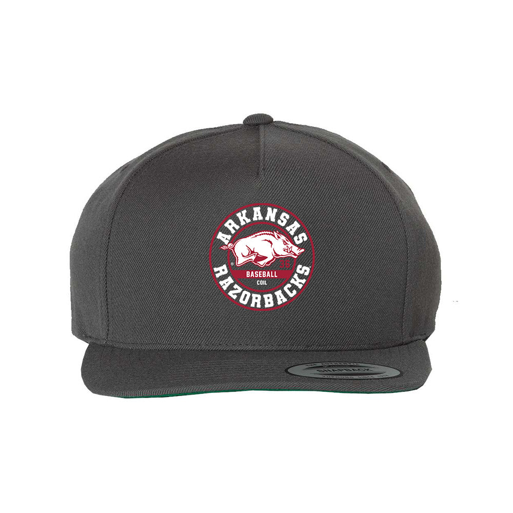 Arkansas - NCAA Baseball : Parker Coil - Snapback Hat-0