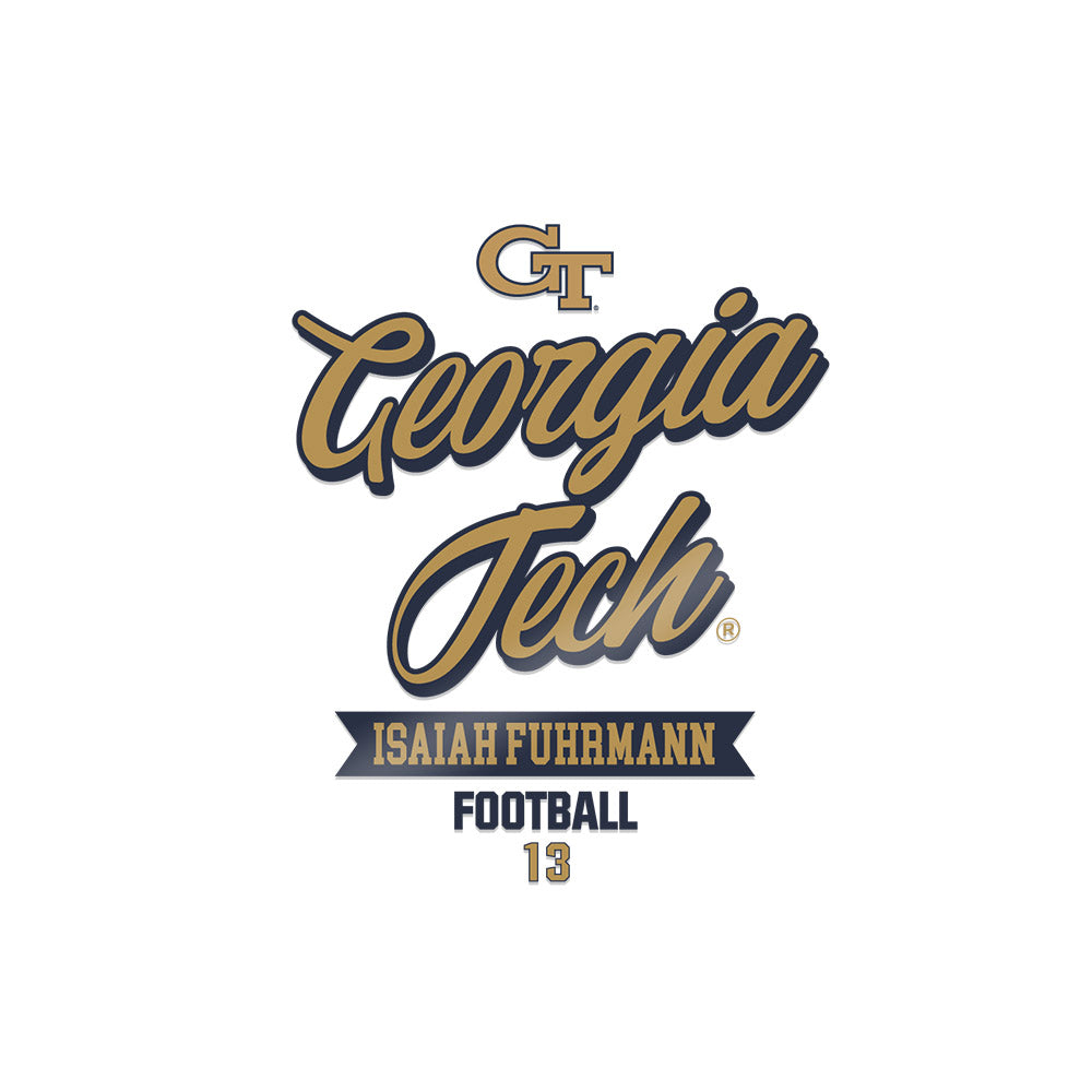 Georgia Tech - NCAA Football : Isaiah Fuhrmann - Sticker-0