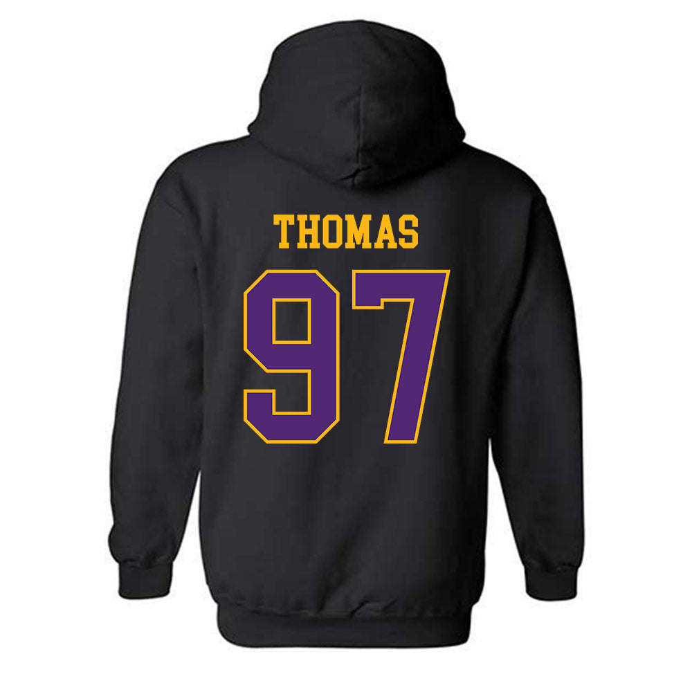 Northern Iowa - NCAA Football : Theo Thomas - Classic Shersey Hooded Sweatshirt-1