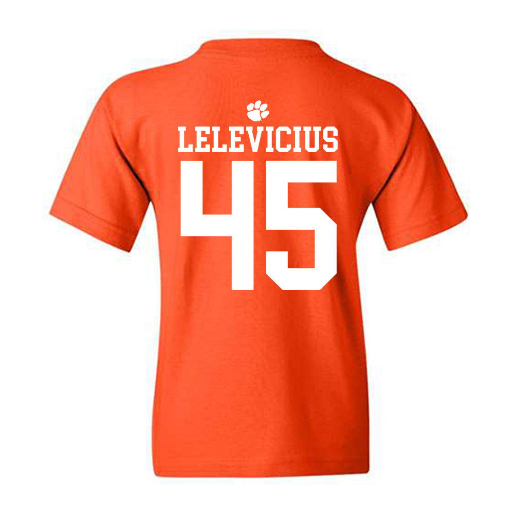 Clemson - NCAA Men's Basketball : Liutauras Lelevicius - Sports Shersey Youth T-Shirt-1