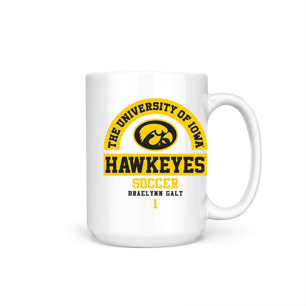 Iowa - NCAA Women's Soccer : Braelynn Galt - Coffee Mug-0