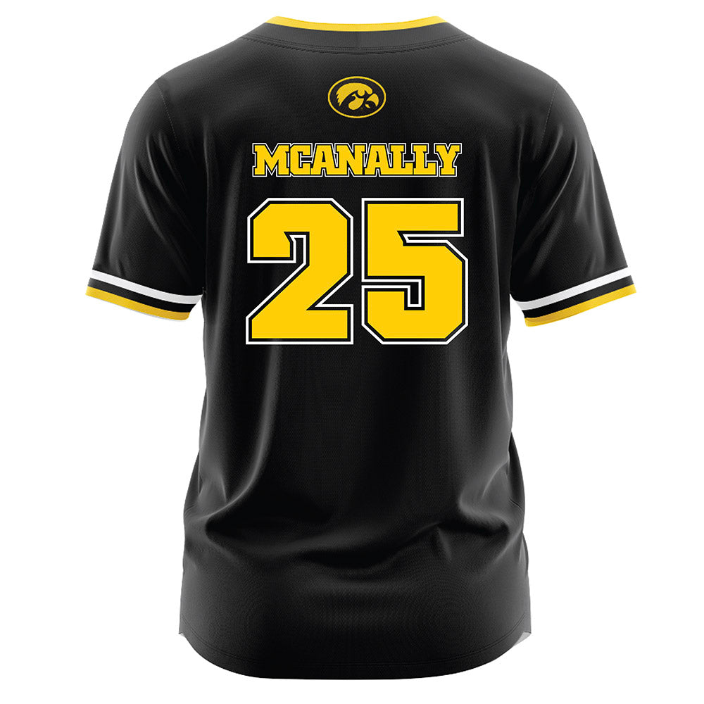 Iowa - NCAA Softball : Leah McAnally - Black Jersey-1