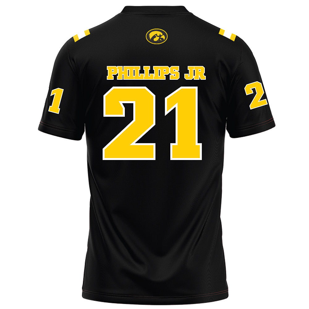 Iowa - NCAA Football : Lendon Phillips jr - Black Football Jersey-1