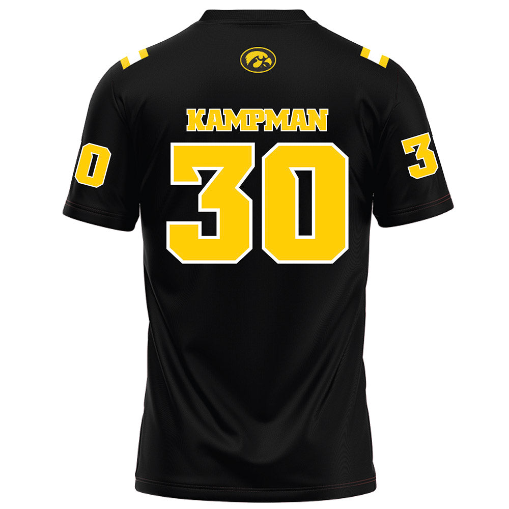Iowa - NCAA Football : Eli Kampman - Black Football Jersey-1