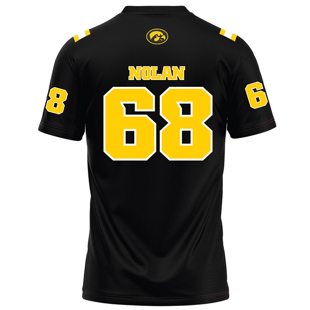 Iowa - NCAA Football : William Nolan - Black Football Jersey-1