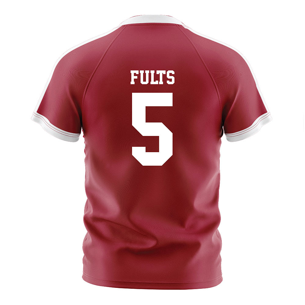 Oklahoma - NCAA Women's Soccer : Narissa Fults - Crimson Red Soccer Jersey-1
