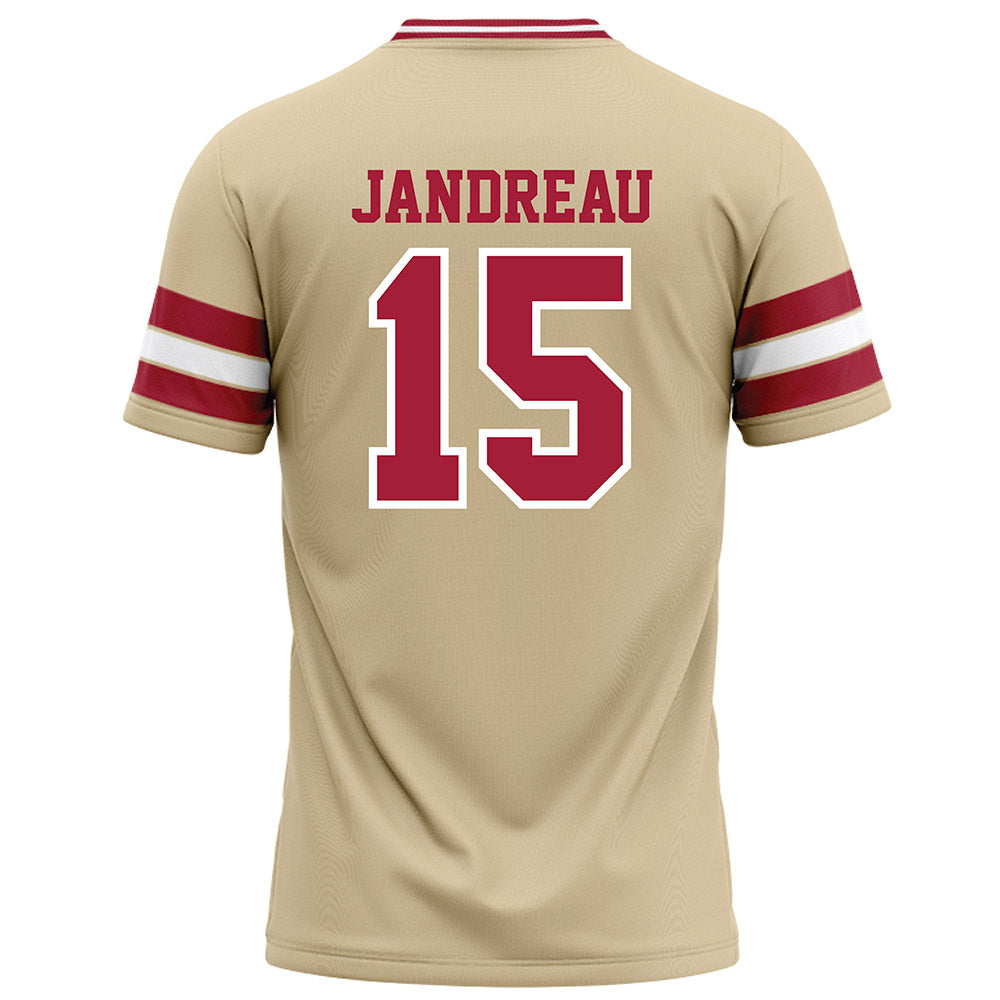 Oklahoma - NCAA Football : Beau Jandreau - Cream Football Jersey-1