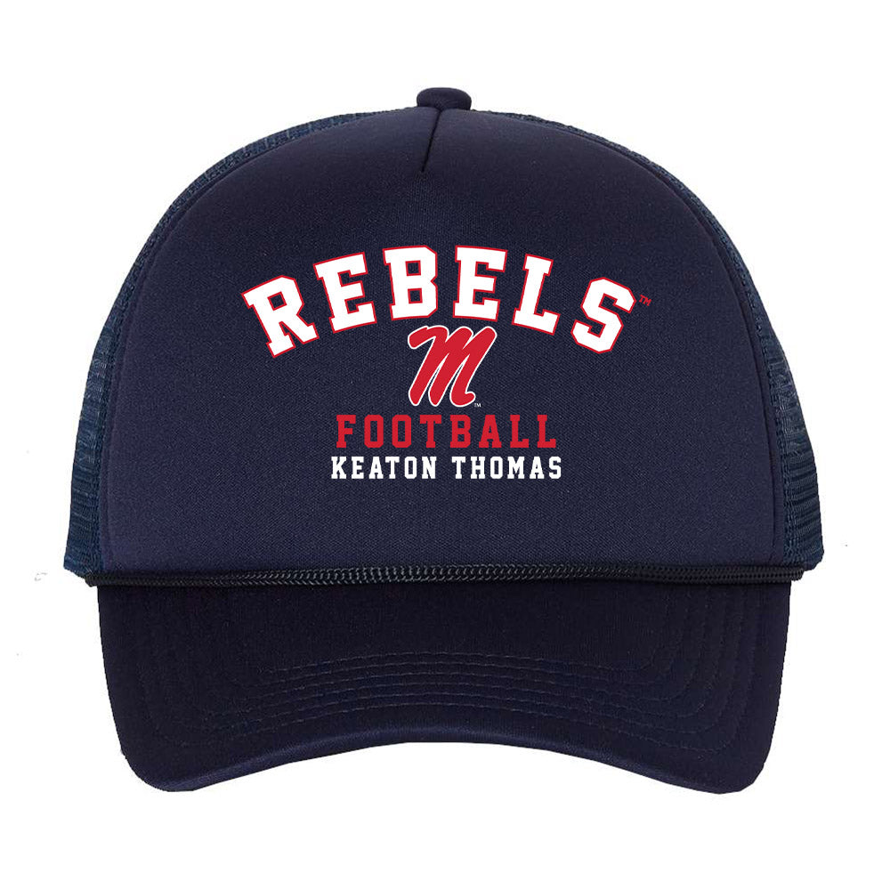 Ole Miss - NCAA Football : Keaton Thomas - Trucker Hat-0