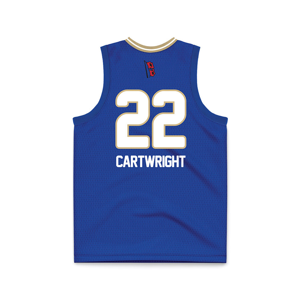 Tulsa - NCAA Women's Basketball : Mady Cartwright - Blue Basketball Jersey
