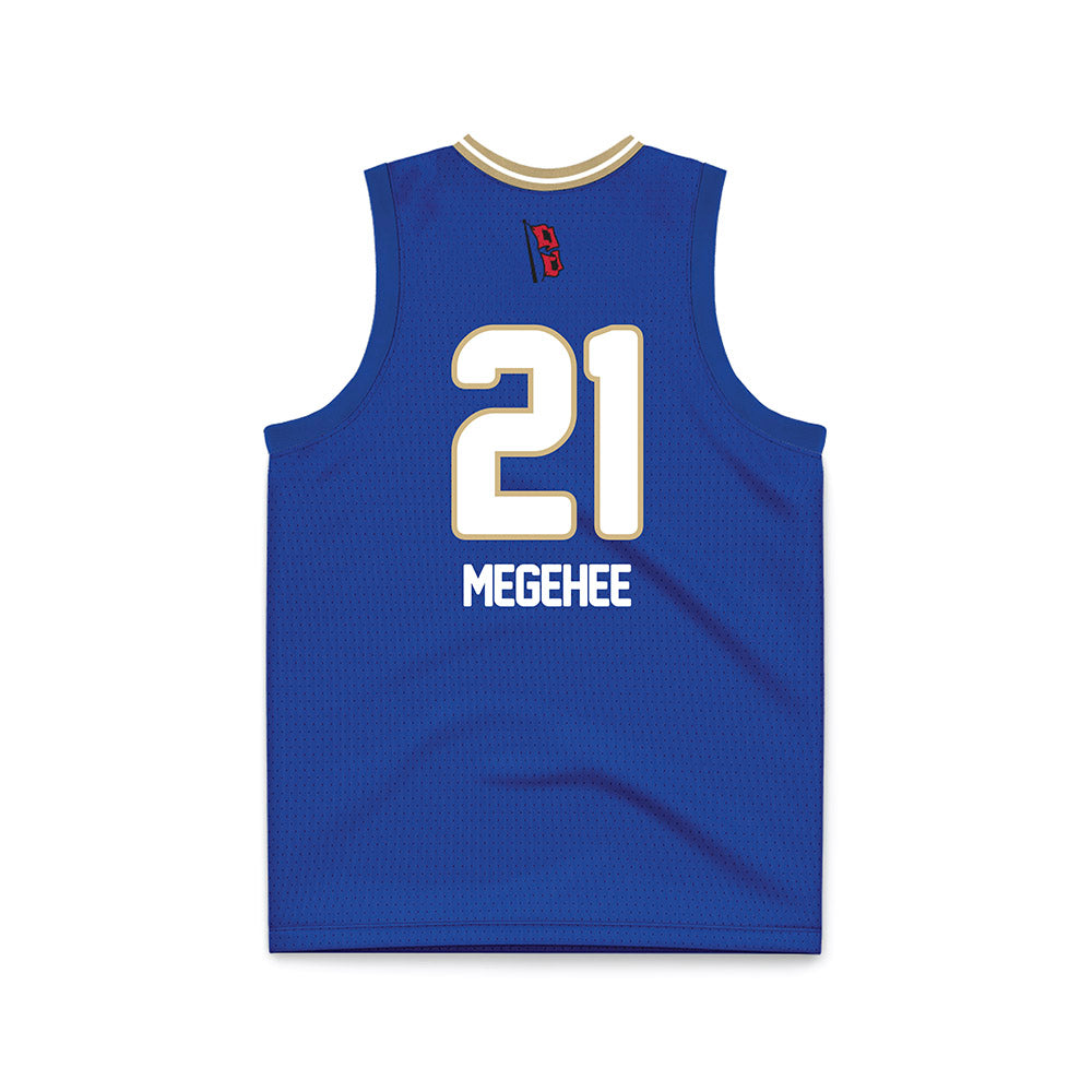 Tulsa - NCAA Women's Basketball : Josie Megehee - Blue Basketball Jersey-1