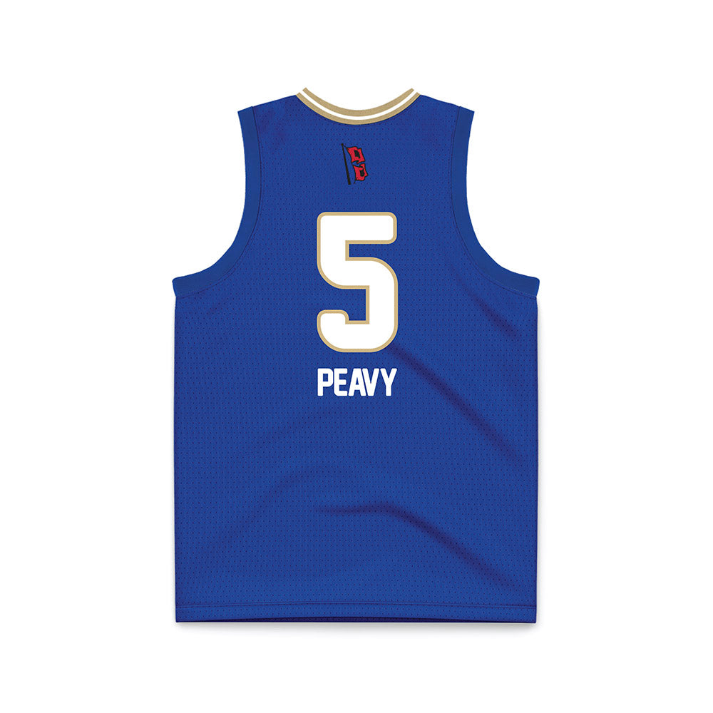 Tulsa - NCAA Women's Basketball : Alisha Peavy - Blue Basketball Jersey-1