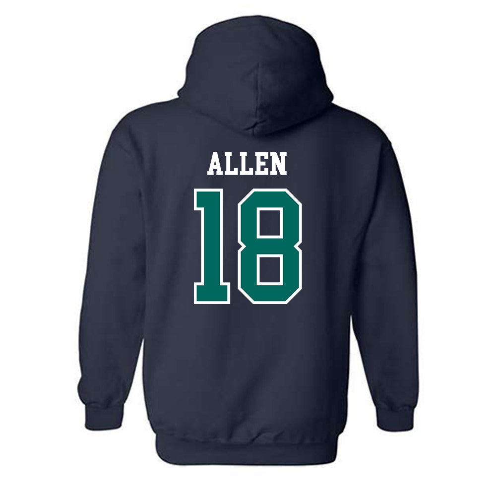 UNC Wilmington - NCAA Baseball : Cooper Allen - Sports Shersey Hooded Sweatshirt-1