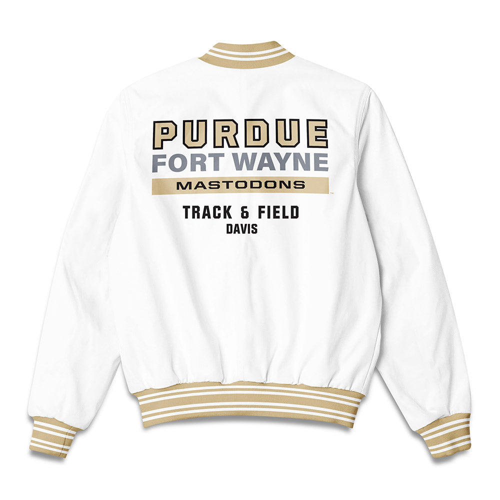 PFW - NCAA Men's Track & Field : Taran Davis - Bomber Jacket-1