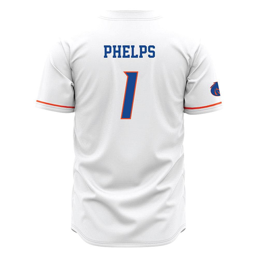 Boise State - NCAA Football : Boen Phelps - White Jersey-1