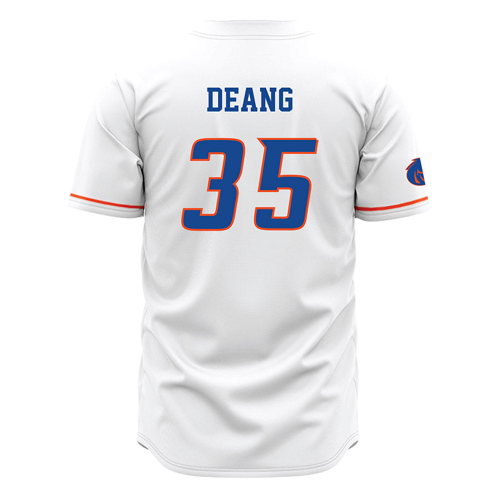 Boise State - NCAA Men's Basketball : Jikany Deang - White Jersey-1