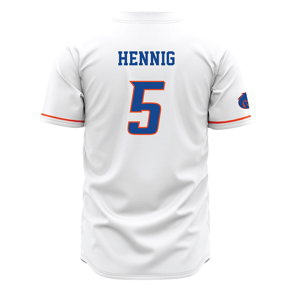 Boise State - NCAA Men's Basketball : Brady Hennig - White Jersey-1