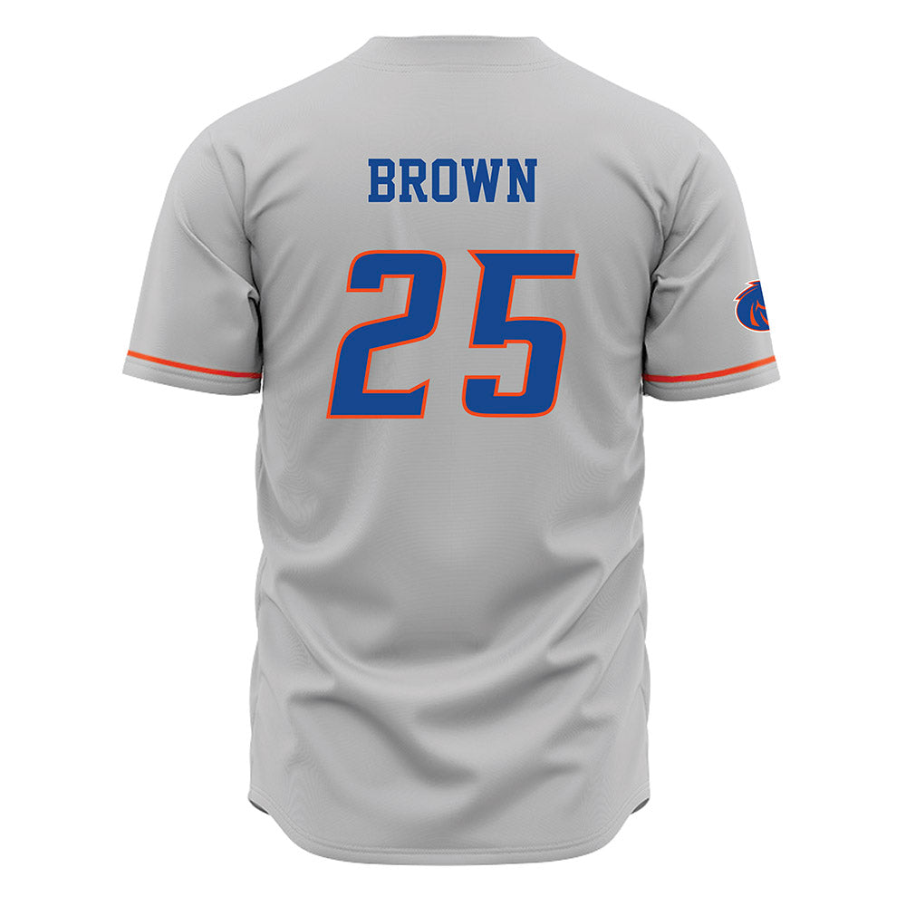 Boise State - NCAA Football : Quinton Brown - Grey Jersey-1