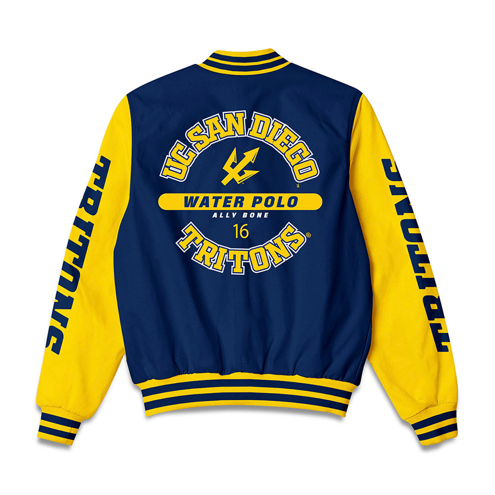 UCSD - NCAA Women's Water Polo : Ally Bone - Bomber Jacket-1