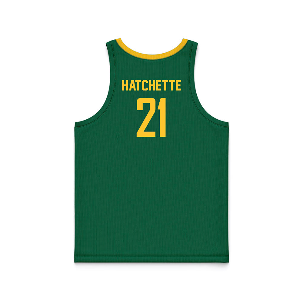 Siena - NCAA Women's Basketball : Myanna Hatchette - Green Basketball Jersey-1