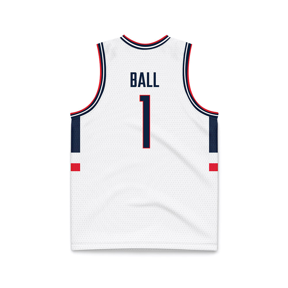 UConn - NCAA Men's Basketball : Solo Ball - National Champions White Basketball Jersey