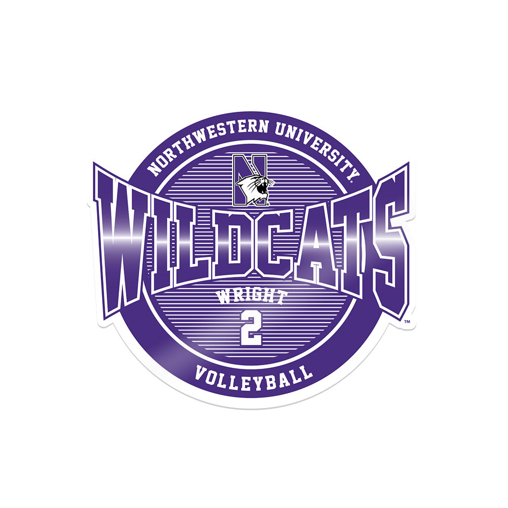 Northwestern - NCAA Women's Volleyball : Drew Wright - Sticker