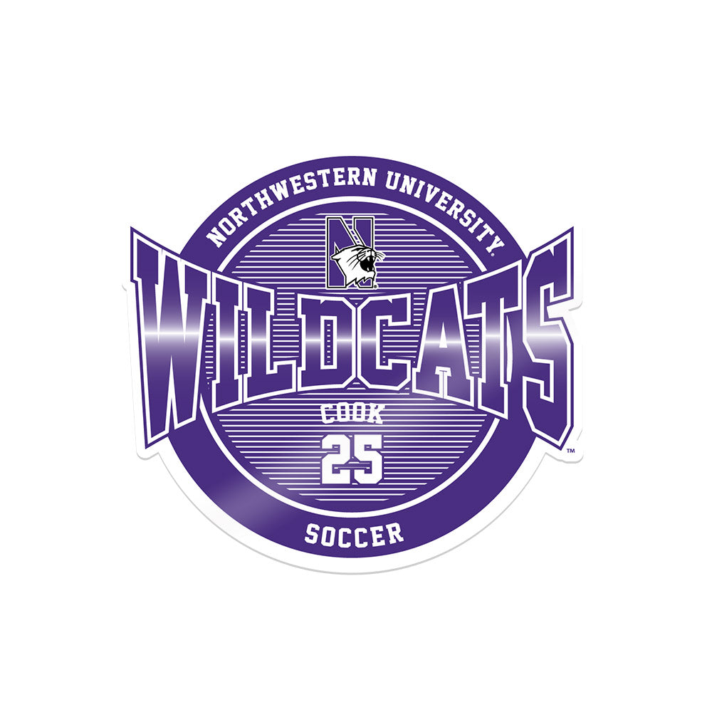 Northwestern - NCAA Men's Soccer : Gregory Cook - Sticker