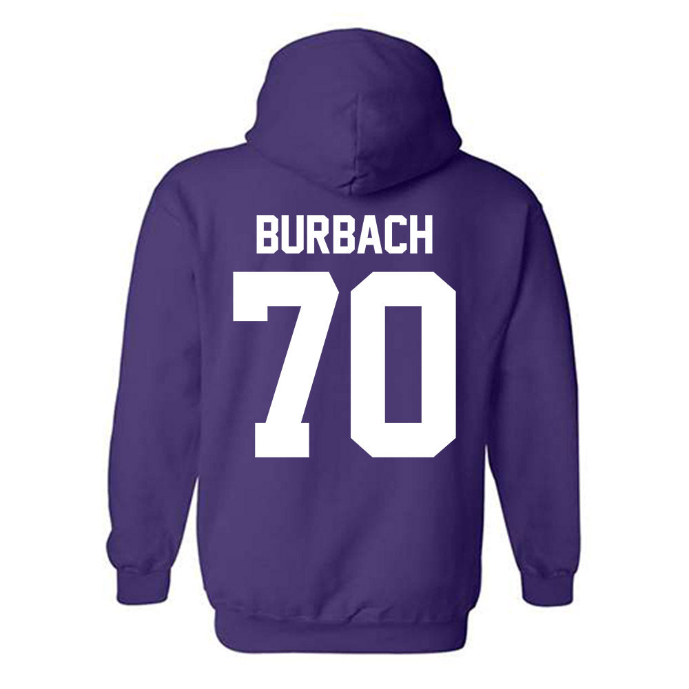 Northwestern - NCAA Football : Leighton Burbach - Classic Shersey Hooded Sweatshirt-1