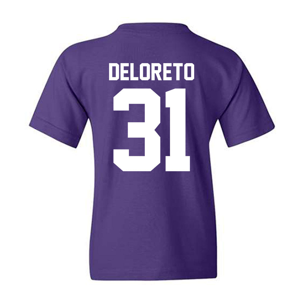 Northwestern - NCAA Baseball : Dominic DeLoreto - Classic Shersey Youth T-Shirt-1