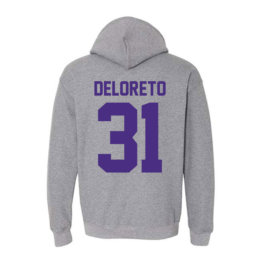 Northwestern - NCAA Baseball : Dominic DeLoreto - Classic Shersey Hooded Sweatshirt-1