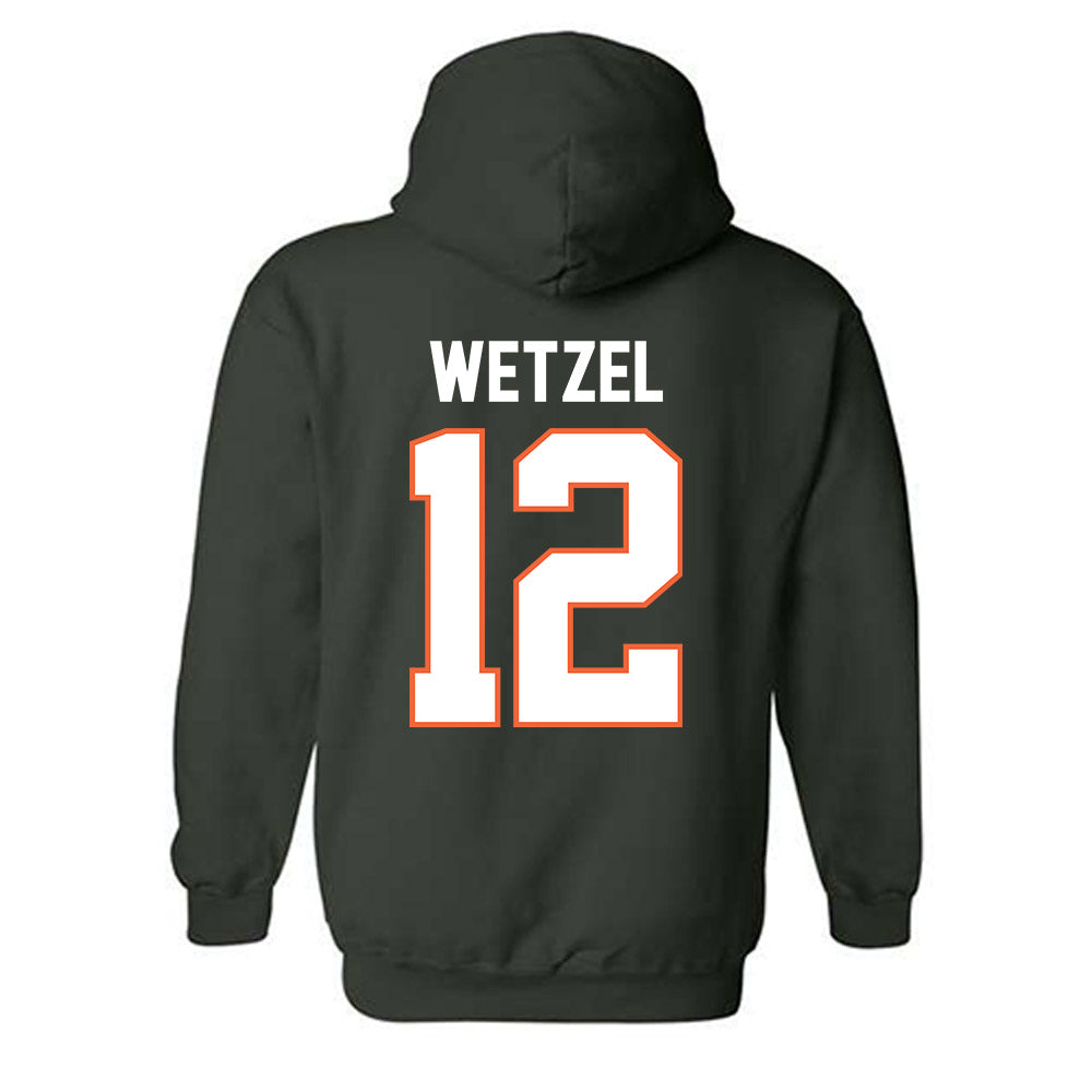 Miami - NCAA Women's Basketball : Natalie Wetzel - Classic Shersey Hooded Sweatshirt-1