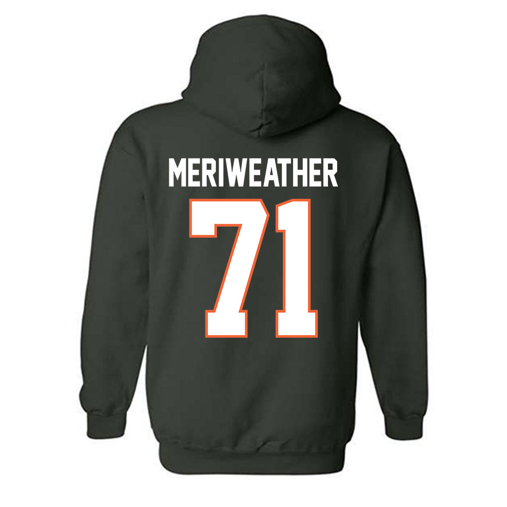 Miami - NCAA Football : Jamal Meriweather - Classic Shersey Hooded Sweatshirt-1